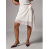 image:imageFloerns Womens Wrap Asymmetrical Tiered Chiffon Tie Side Flowy SkirtWhite