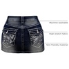 image:imageFloerns Womens Y2k Butterfly Denim Skirts Low Waist Stretch Bodycon Mini SkirtDark Blue