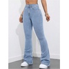 image:imageFloerns Womens Y2k Denim Pants High Waisted Flare Leg Trendy Stretchy Bootcut JeansLight Wash