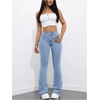 image:imageFloerns Womens Y2k Denim Pants High Waisted Flare Leg Trendy Stretchy Bootcut JeansLight Wash