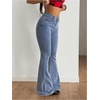 image:imageFloerns Womens Y2k Denim Pants High Waisted Flare Leg Trendy Stretchy Bootcut JeansLight Wash