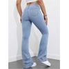 image:imageFloerns Womens Y2k Denim Pants High Waisted Flare Leg Trendy Stretchy Bootcut JeansLight Wash