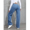 image:imageFloerns Womens Y2k Denim Pants High Waisted Straight Leg Stretchy Streetwear JeansMedium Wash