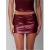 image:imageWomens Music Festival Club Bodycon Mini Skirt Y2K Low Rise SkirtsBurgundy