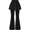 image:imageFloerns Girls Y2K Bow Flared Leggings with Skirt Elastic Waist Bell Bottom PantsBlack