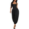 image:imageFloerns Jumpsuits for Women Sleeveless Square Neck Wide Leg Balloon Pants Going Out OutfitsBlack