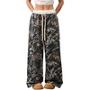 image:imageFloerns Women Camo Baggy Sweatpants Elastic Waist Drawstring Athletic PantsGrey Camo