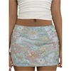 image:imageFloerns Women Floral Y2k Sequin Glitter Going Out Mini Skirts ClubwearTeal Blue