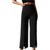 image:imageFloerns Women High Waisted Slit Business Casual Work Trousers PantsBlack