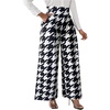 image:imageFloerns Womens Elegant Houndstooth Dress Pants High Waist Palazzo Wide Leg Business Casual Work PantHoundstooth