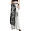 image:imageFloerns Womens Floral Lace Sheer Side Tie Midi Skirt Summer Beach Cover UpBlack