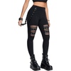 image:imageFloerns Womens Gothic Mesh Leggings Pants Skinny Punk Concert OutfitBlack