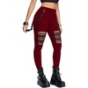 image:imageFloerns Womens Gothic Mesh Leggings Pants Skinny Punk Concert OutfitBurgundy