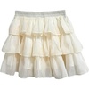 image:imageFloerns Womens Layered Ruffle Flowy Mini Skirt Elastic High Waisted Mesh A Line Skirt Date Night OutfitBeige