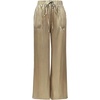image:imageFloerns Womens Low Rise Wide Leg Pants Elastic Waist Drawstring Trousers with PocketsGold