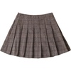 image:imageFloerns Womens Pleated Plaid Skirt High Waisted Tartan Uniform Preppy Skater Skirt