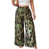 image:imageFloerns Womens Plus Size Floral Wide Leg Palazzo Pants Elastic High Waist TrousersGreen Multi