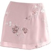 image:imageFloerns Womens Sparkly Sequin Mini Skirt Y2K Beaded Floral Hip SkirtsLight Pink