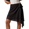 image:imageFloerns Womens Wrap Asymmetrical Tiered Chiffon Tie Side Flowy SkirtBlack