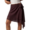 image:imageFloerns Womens Wrap Asymmetrical Tiered Chiffon Tie Side Flowy SkirtBrown