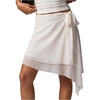 image:imageFloerns Womens Wrap Asymmetrical Tiered Chiffon Tie Side Flowy SkirtWhite