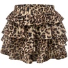image:imageFloerns Womens Y2k Leopard Mini Skirt Tiered Layered Ruffle Night Out Club SkirtKhaki