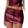image:imageWomens Music Festival Club Bodycon Mini Skirt Y2K Low Rise SkirtsBurgundy