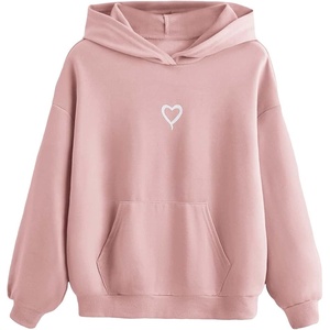 image:imageFloerns Girls Heart Graphic Print Oversized Hoodies Long Sleeve Hooded Sweatshirts For Girls Pullover TopsLight Pink Heart