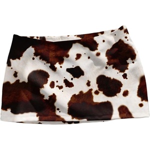 image:imageFloerns Womens Cow Print Mini SkirtWhite