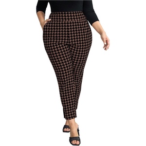image:imageFloerns Womens Plus Size High Waisted Dress Pants Business Work TrousersMocha Brown