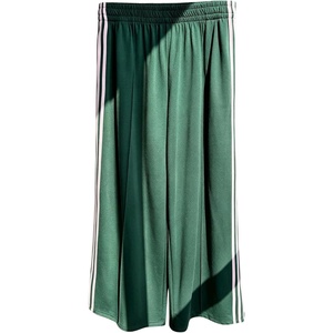image:imageFloerns Womens Plus Size Striped Baggy Sweatpants Elastic Waist Side Wide Leg Casual Gym Track PantsGreen