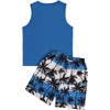 image:imageFloerns Boys Boho Sleeveless Tank Top Tropical Print Shorts Set 2 Piece OutfitRoyal Blue