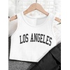 image:imageFloerns Girls 2 Piece Outfit Letter Print Rib Knit Crop Tank Top and Cargo PantsBlack White Multi