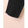 image:imageFloerns Girls Color Block Long Sleeve Drop Shoulder Crochet Crop Top SweatersBlack
