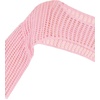 image:imageFloerns Girls Color Block Long Sleeve Drop Shoulder Crochet Crop Top SweatersPink