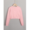 image:imageFloerns Girls V Neck Long Sleeve Button Front Knit Cardigan Crop TopLight Pink