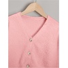 image:imageFloerns Girls V Neck Long Sleeve Button Front Knit Cardigan Crop TopLight Pink