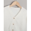 image:imageFloerns Girls V Neck Long Sleeve Button Front Knit Cardigan Crop TopWhite
