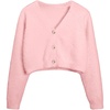image:imageFloerns Girls V Neck Long Sleeve Button Front Knit Cardigan Crop TopLight Pink