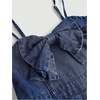 image:imageFloerns Girls Bowknot Sleeveless Overall Denim Jumpsuit Kids Baggy JeansDark Wash