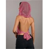 image:imageFloerns Rave Outfits for Women Backless Hoodie Draped Halter Tank TopsRose Pink
