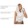 image:imageFloerns Rave Outfits for Women Backless Hoodie Draped Halter Tank TopsWhite Mesh