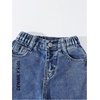 image:imageFloerns Toddler Girls Wide Leg Elastic Waist Button Baggy JeansDark Blue
