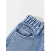 image:imageFloerns Toddler Girls Wide Leg Elastic Waist Button Baggy JeansDark Wash