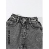 image:imageFloerns Toddler Girls Wide Leg Elastic Waist Button Baggy JeansLight Grey
