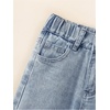 image:imageFloerns Toddler Girls Wide Leg Elastic Waist Button Baggy JeansLight Wash