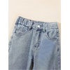 image:imageFloerns Toddler Girls Wide Leg Elastic Waist Button Baggy JeansLight Wash