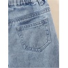 image:imageFloerns Toddler Girls Wide Leg Elastic Waist Button Baggy JeansLight Wash