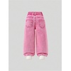 image:imageFloerns Toddler Girls Wide Leg Elastic Waist Button Baggy JeansPink