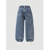 image:imageFloerns Toddler Girls Wide Leg Elastic Waist Button Baggy JeansVintage Blue